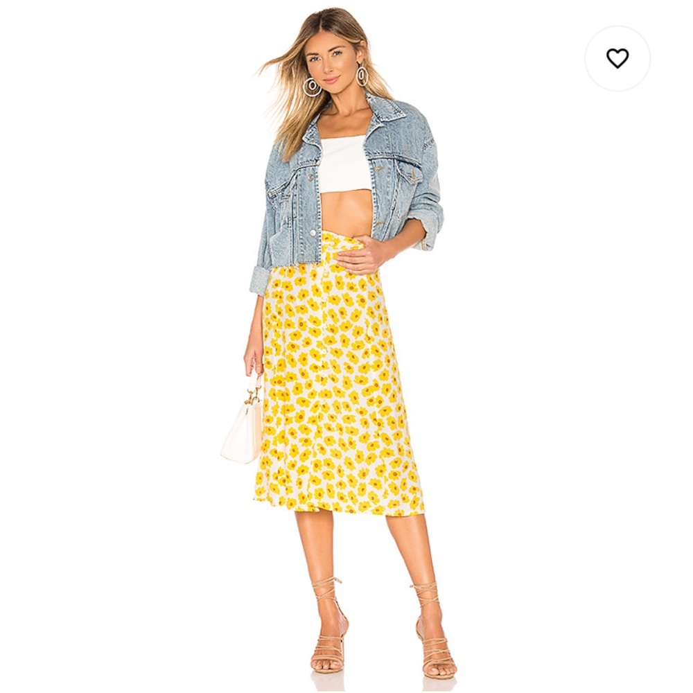 NWT Faithfull the Brand Marin Skirt in Marigold Sm